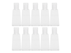 10 Unidades De Frascos De Plástico Recargables De 30 Ml Con Dosificador Para Loción O Crema, Ideales Para Viajes.