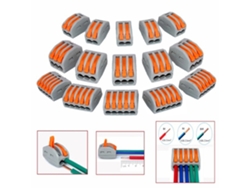 15 Conectores De Cable Ignífugos, Terminales Rápidos Universales Para 2/3/5 Cables.