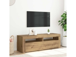 Mueble de TV | Mueble de TV | Mueble de TV con luces LED fabricado en madera de roble artesanal