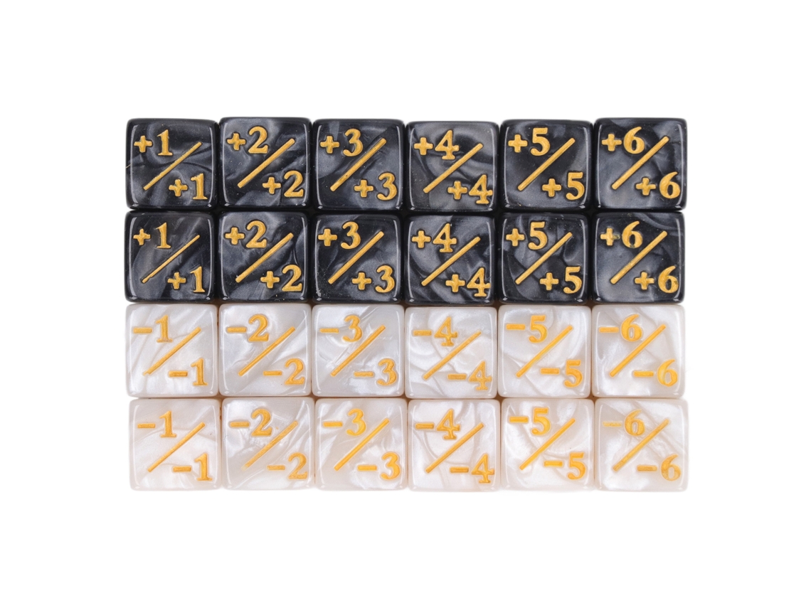 24 Fichas De Dados Acrílicos Con Efecto Mármol Para Juegos De Cartas Con Números Claros (d6)