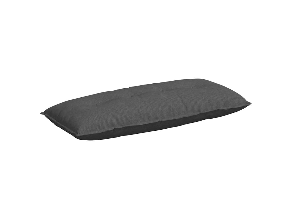 Cojín De Espalda Gris Oscuro 120 X 50 Cm Tela De Pana