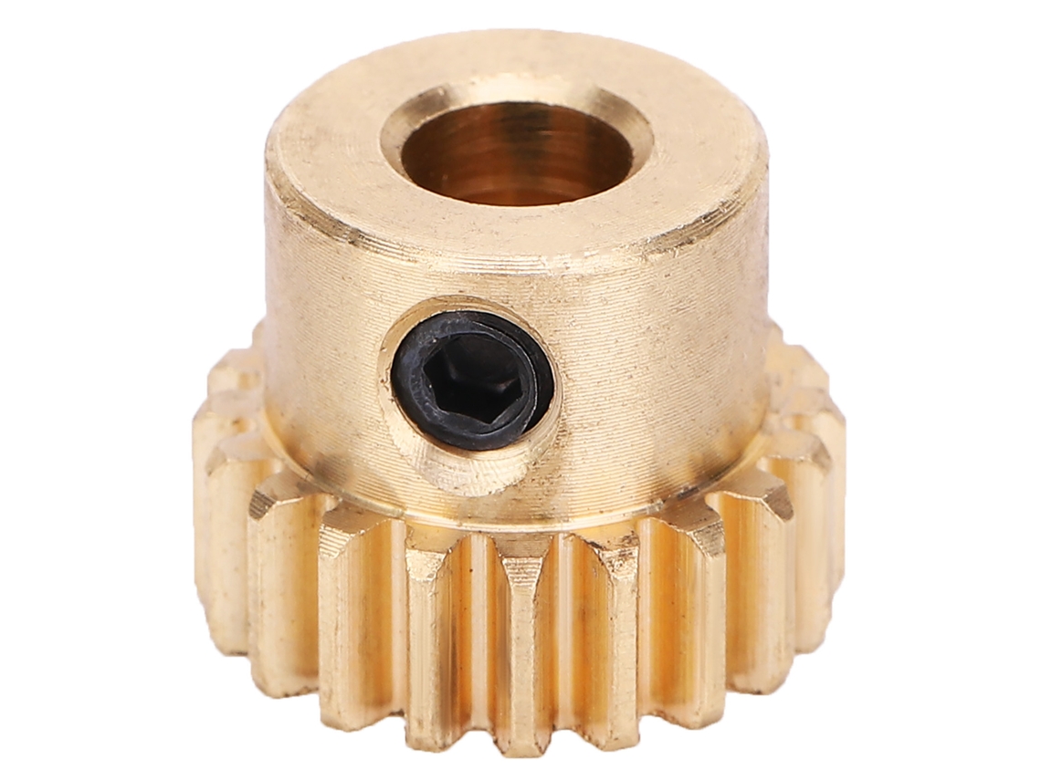 Engranaje de latón de 20 dientes, módulo de 0,8 mm, orificio redondo de 6 mm, piezas para robots industriales 4304 0006 0020 | Sin marca