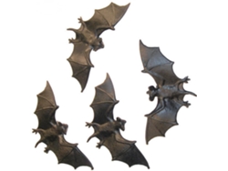 Decoraciones de Halloween DISFRAZZES Murciélagos (4 Un - 11 cm)