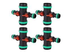 Conector de riego por microaspersión de 4 vías G1''/G2''