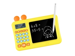 Calculadora Infantil Con Bloc De Notas Y Pizarra Para Aprender Matemáticas - Amarilla