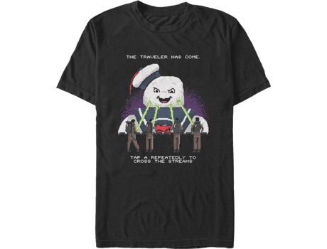 Camiseta Unisexo DEEPSTONE Video Game Ghostbusters Negro (L)
