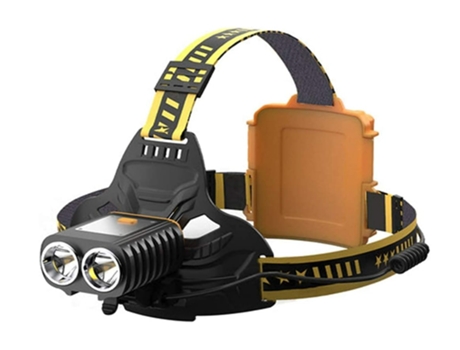 Linterna frontal LED de 10000 LM 4 * 2 * COB 2 * Linterna frontal roja Linterna impermeable Linterna recargable (Negro) CHRONUS