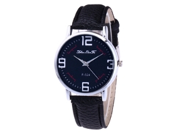 Reloj De Pulsera De Cuarzo Para Mujer Con Correa De Cuero, Esfera Negra, Moderno Y Elegante.