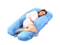 Almohada De Embarazo Multifuncional Para Dormir Durante El Embarazo Aliviar El Abdomen Y Dar Soporte A La Cintura 140 X 80 Cm (azul) Cuich