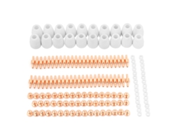 Kit De Consumibles Para Cortadora De Plasma Pt31: 50 Electrodos, 50 Boquillas, 20 Protectores Y 30 Anillos De Gas.