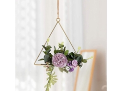 Arcos De Metal Dorado Con Diseño Floral, Marco Geométrico De 20 Cm, Para Bricolaje Y Decoración.