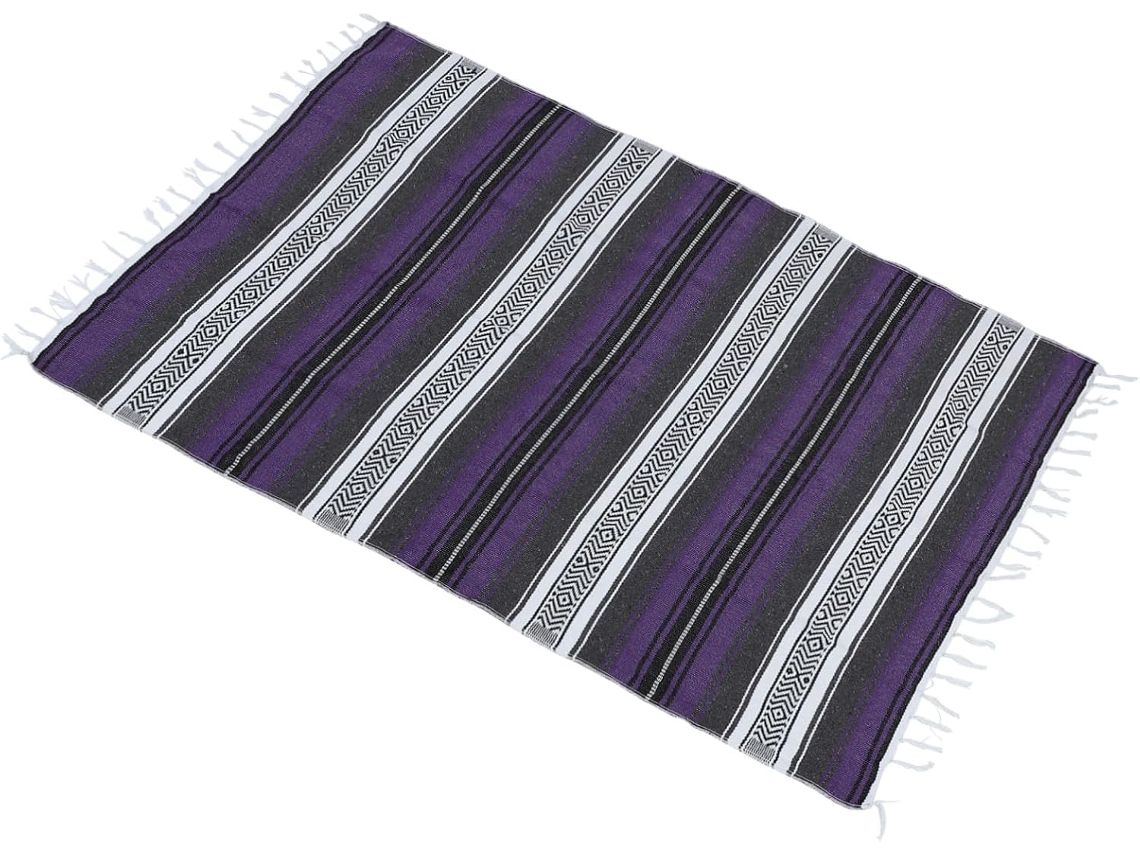 Manta Mexicana De Jacquard Tejida Para Yoga, Sofá Y Coche: Gruesa, Suave Y Versátil.