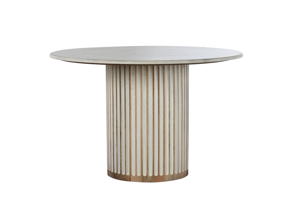 Mesa Redonda Comedor Mango Marmol 120x120x76cm