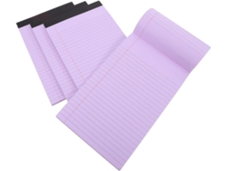 Juego de 4 cuadernos de papel morado, rayados, resistentes a las rasgaduras, fáciles de transportar.