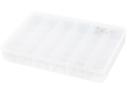 Caja De Almacenamiento De Piezas Electrónicas Ajustable De Plástico Transparente Con 24 Ranuras