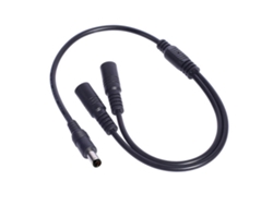Cable de alimentación en forma de Y con 2 conectores (5,5x2,1mm) para cámaras de seguridad y monitores LALAMOLI (1 hembra a 2 machos).