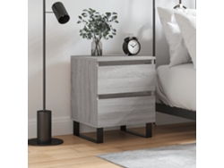 Mesita de Noche 40X35X50 Cm Derivados de Madera Gris Sonoma