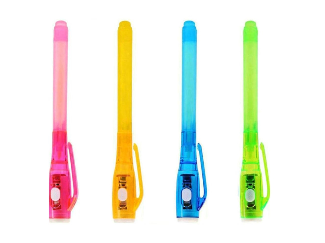 2026-4 Piezas Pluma De Tinta Invisible Con Luz Uv Para Mensajes Secretos Y Detectar Billetes Falsos Regalo Fiesta