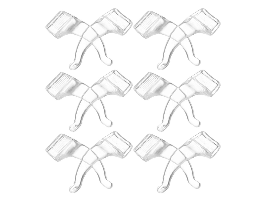 Rosewell - Paquete de 10 soportes antideslizantes para gafas (silicona transparente y duradera)