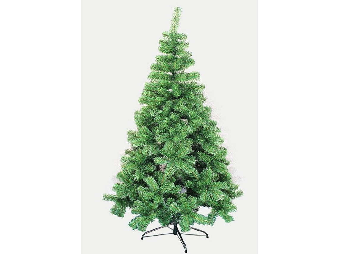 Árbol de Navidad Verde Artificial Extra Relleno de Hoja Espumillón Arboles Soporte Metálico/Plástico 210cm