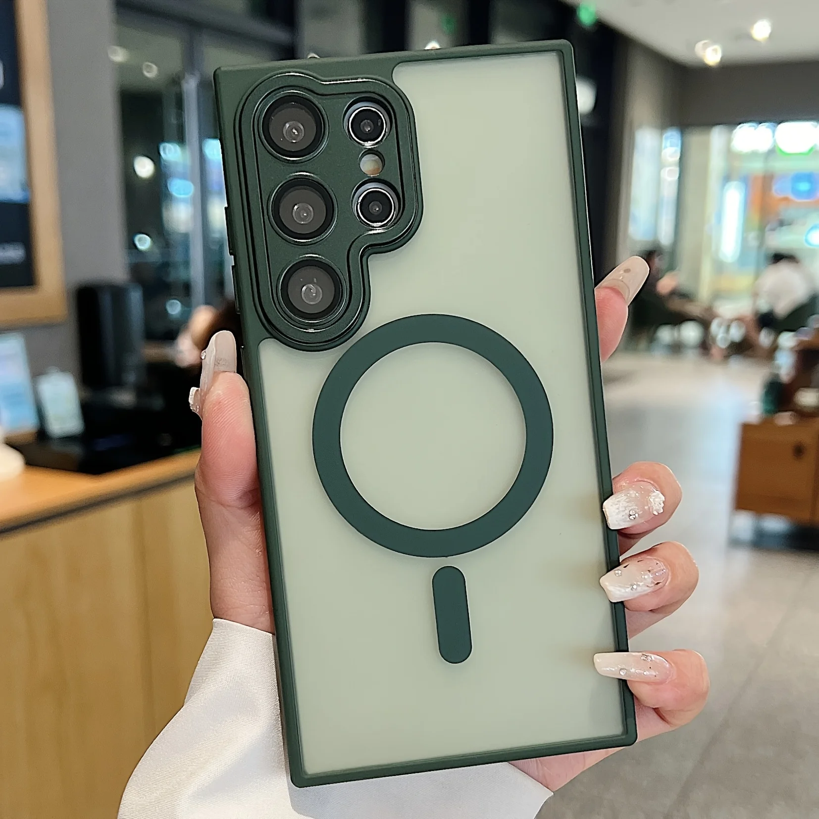 (galaxy S26 Verde) Funda Antigolpes Para Teléfono Samsung Con Cubierta Trasera Magnética Magsafe