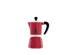 Bialetti Rainbow Cafetera Italiana Aluminio Negro Rojo