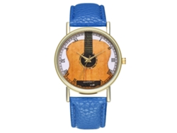 Reloj De Pulsera Analógico Con Bisel Redondo Y Movimiento De Cuarzo (azul Real)
