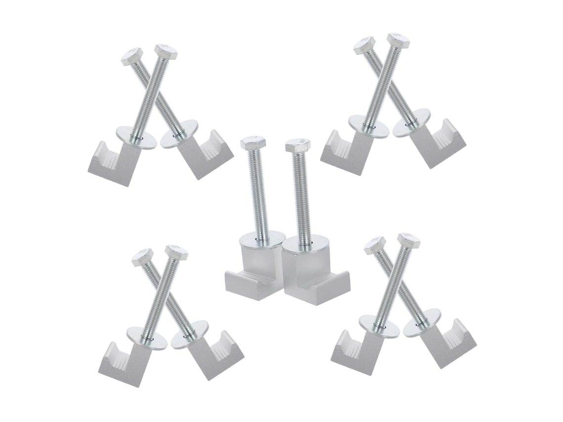 Juego De 10 Clips De Montaje Para Caja De Herramientas, Ganchos De Recogida, Aluminio Plateado.