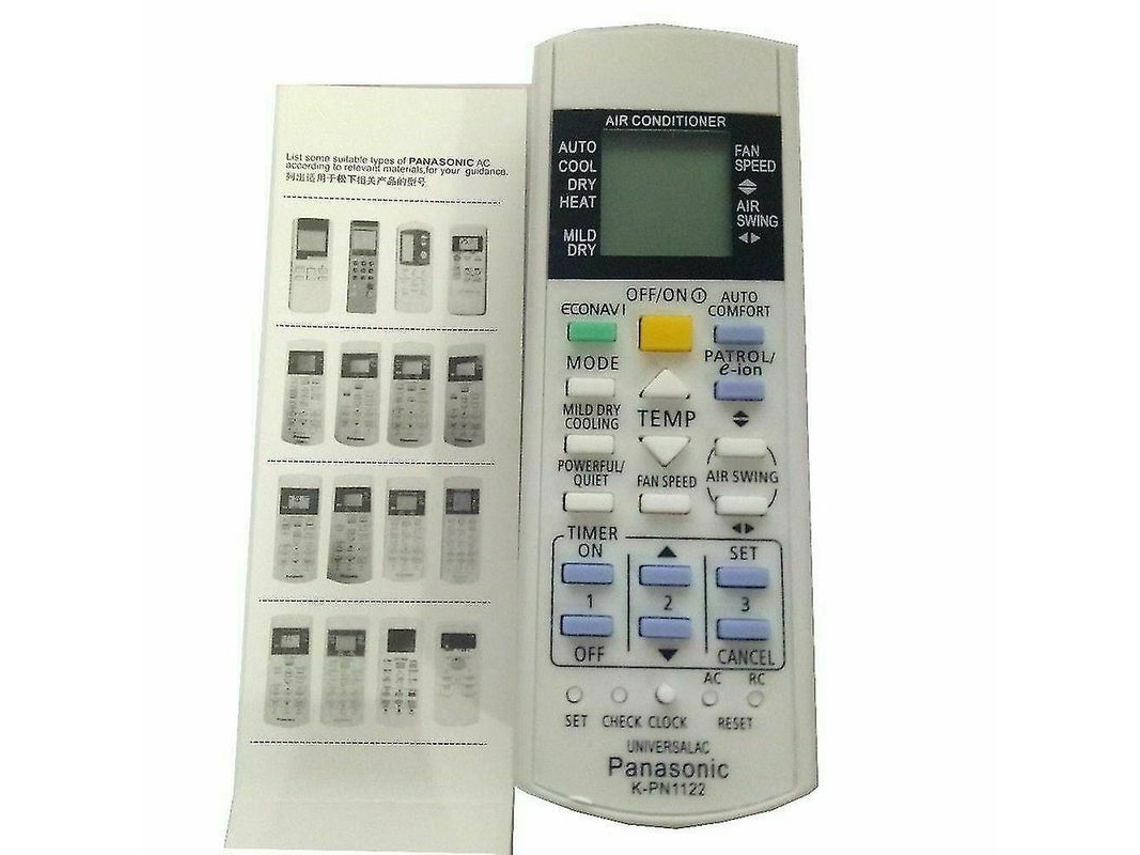 Control Remoto Universal K-pn1122 Para Aire Acondicionado Panasonic (marca Brasileña)
