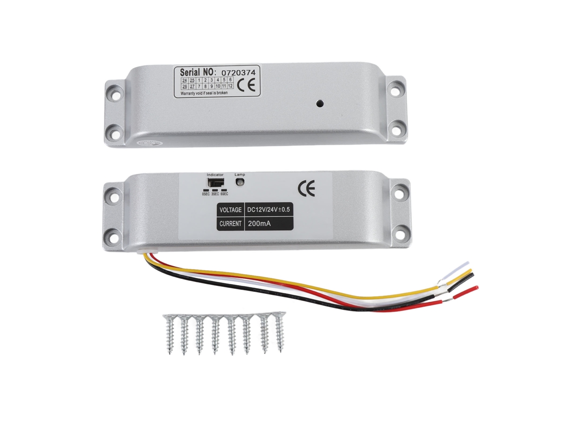 Cerradura eléctrica para canaletas NC 12 24V con retardo