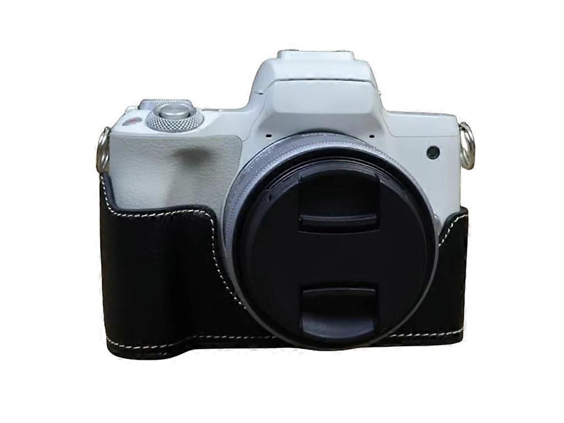 Funda de piel sintética para cámara Canon EOS M50 Mark II, compatible con parte inferior y media carcasa, protección de cámara Facpoet