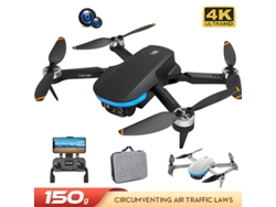 S6S Mini GPS Drone, 5G WIFI FPV Quadcopter RC plegable sin escobillas (4K - Duración de la batería: 25 min - Negro)