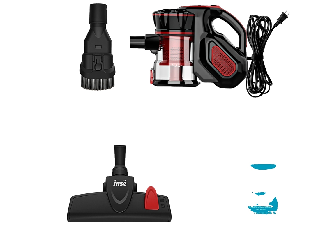 Aspiradora de mano con cable, potencia de 500 W y 999 W, tecnología ciclónica en el depósito, color rojo, OEM UE