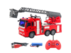 Ats-coche De Bomberos Control Remoto Con Luces Led Y Modelo De Coche De Ingeniería, Regalo Para Niños
