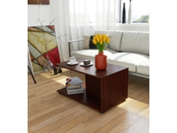 Mesa De Centro Akord Margo Wenge 90 Cm Frente En Color Wenge 90x50x45 Cm