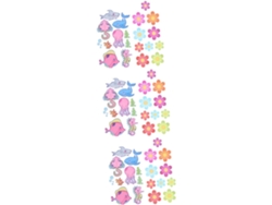 Juego de 60 pegatinas de pared de animales de dibujos animados, pegatinas de baño, pegatinas antideslizantes, Slowmoose