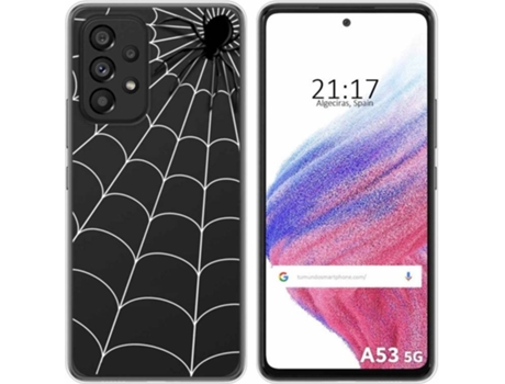 Carcasa para Samsung Galaxy A53 5G TUMUNDOSMARTPHONE Dibujos Transparente Araña Multicolor