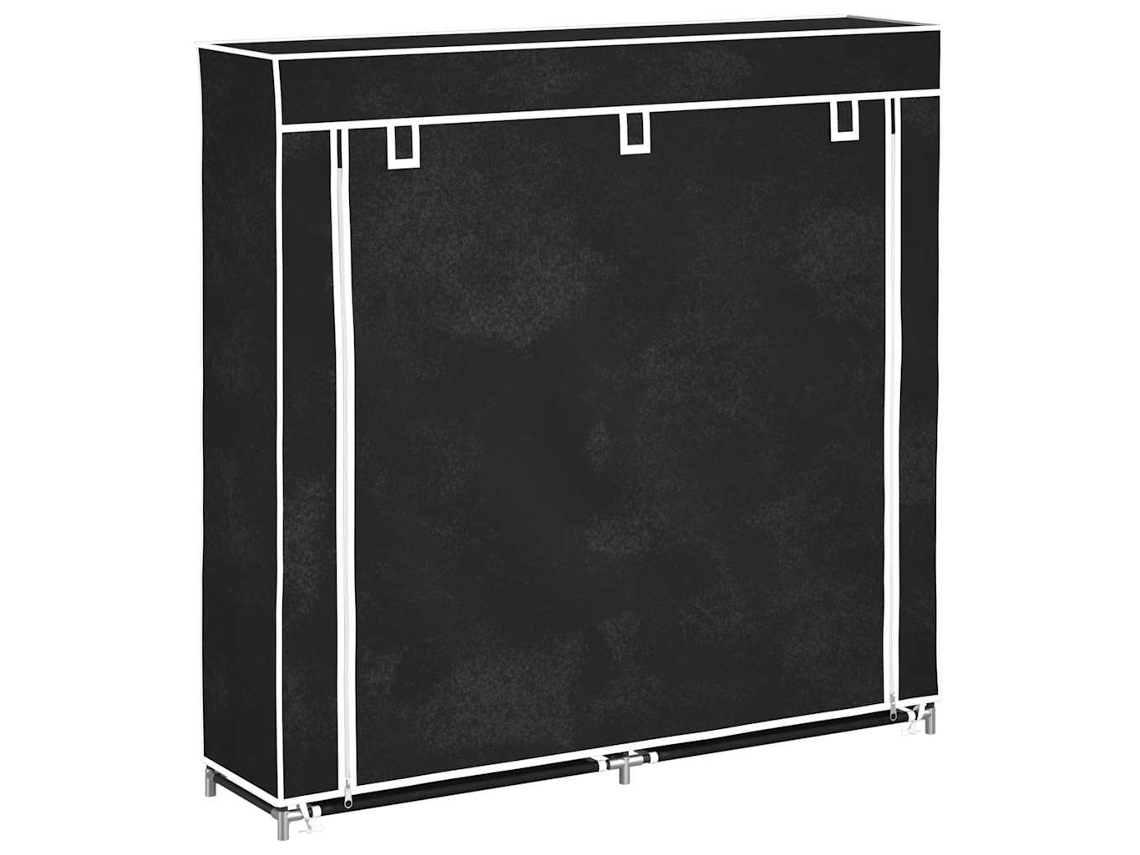 Maison Exclusive - Zapatero De Tela Con Cubierta Negro 115x28x110 Cm