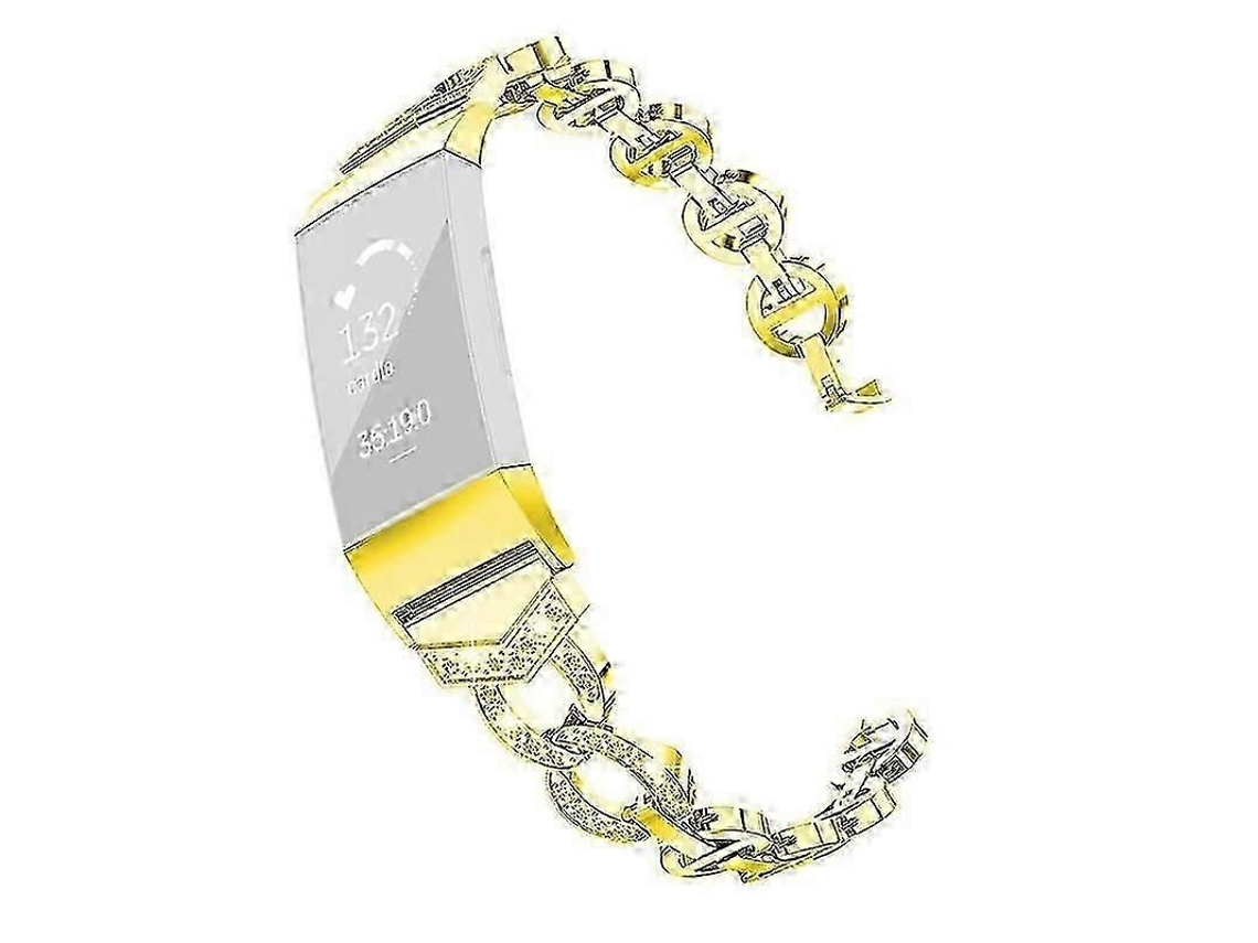 Pulseira De Substituição Para Smartwatch Fitbit Charge 6 5k, Em Liga De Alumínio Com Strass.