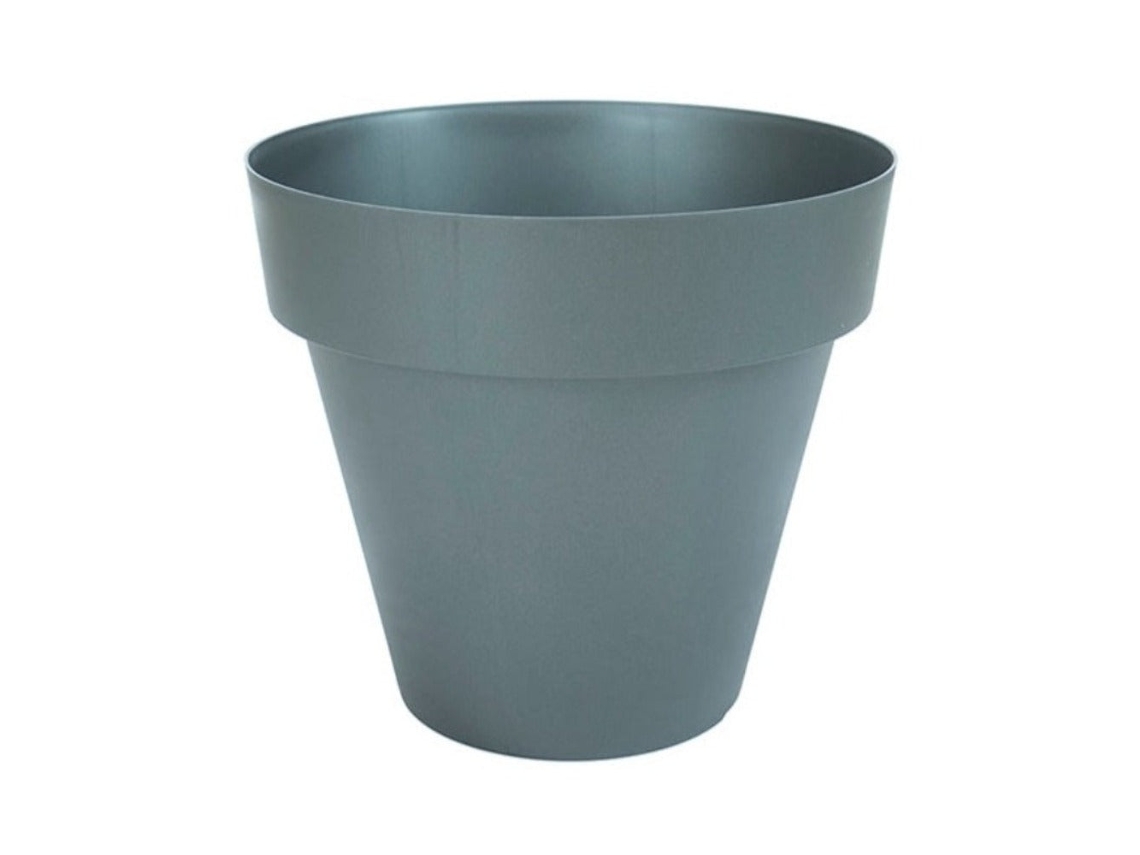 PLASTIKEN TES - Maceta Redonda Clásica Diámetro 38 cm Capacidad 23L Antracita