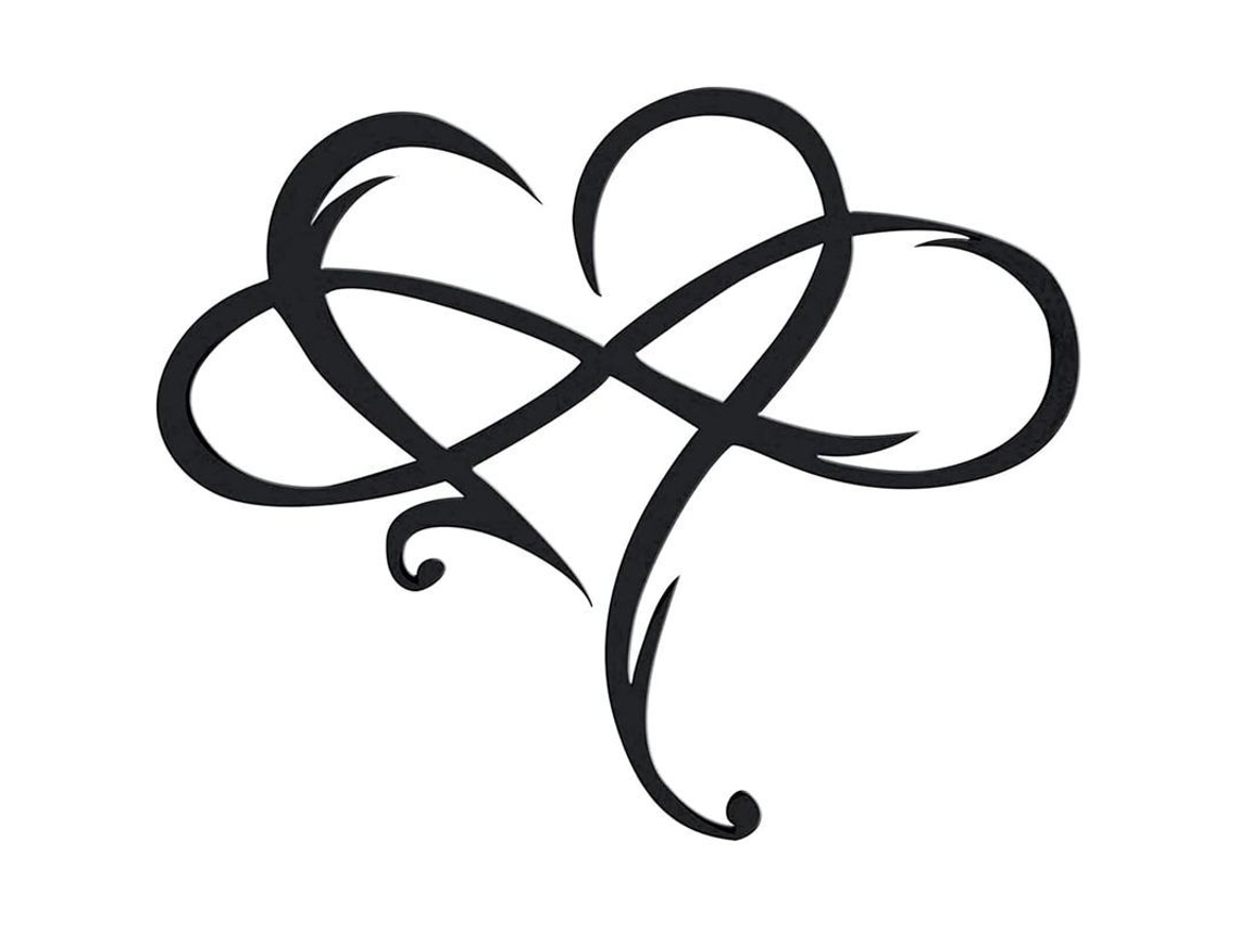 Letrero Metálico De Amor Para Pared Con Diseño Decorativo De Corazón Negro.