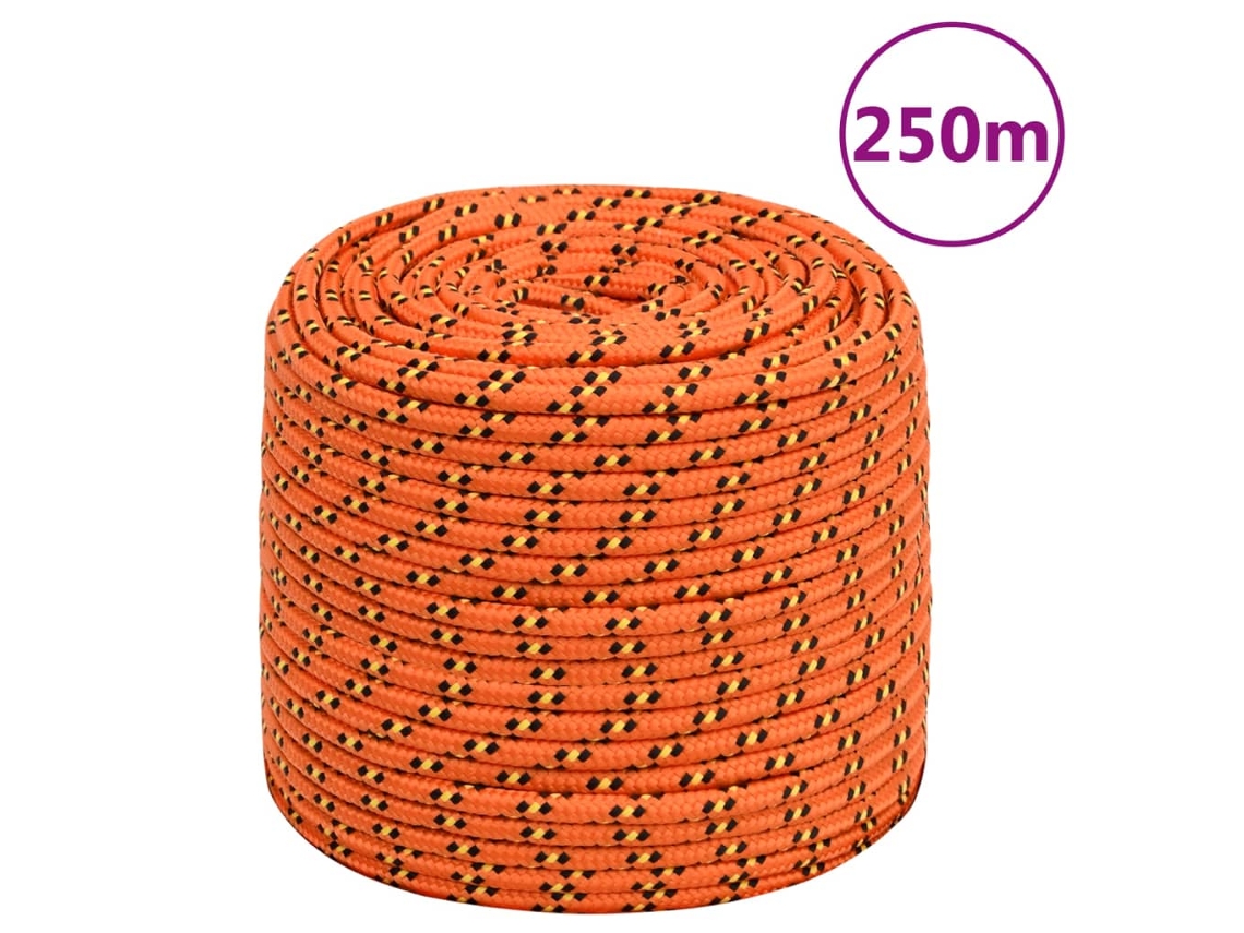 Cuerda De Barco Polipropileno Naranja 6 Mm 250 M