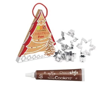 Set de pastelería Mi árbol de Navidad de galleta + Tubo de chocolate para decorar
