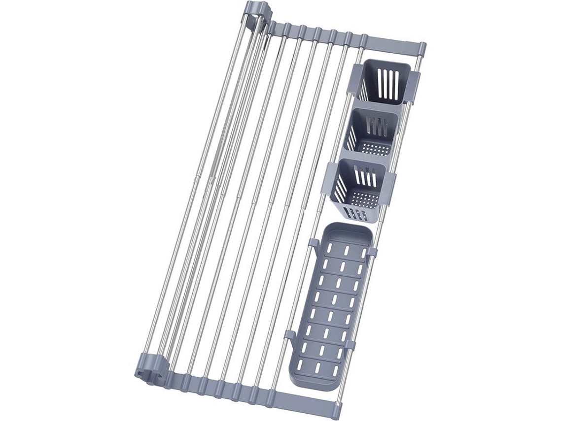 Escurridor De Platos Enrollable Y Extensible, Secador De Platos Para Colocar Sobre El Fregadero De La Cocina.