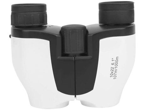 Binoculares para adultos, telescopio portátil de alta definición 10x22 BAK4 para observación de aves(Blanco) YIZHOOD