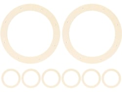 Marco Redondo De Madera Natural Para Coronas, 30 Cm De Diámetro Exterior, 20 Cm De Diámetro Interior.