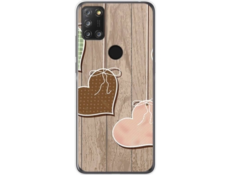 Carcasa Alcatel 3X 4CAM TUMUNDOSMARTPHONE Corazones Madera Multicolor