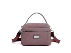 Bolso bandolera informal para mujer, de gran capacidad, con múltiples compartimentos, color marrón, Lalamoli