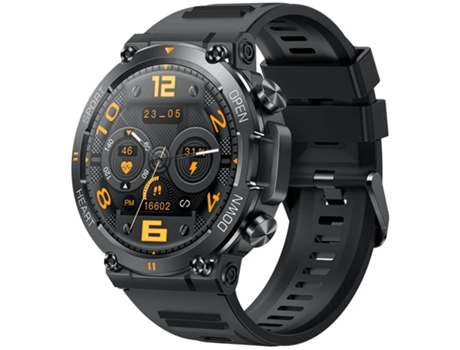 Smartwatch CHRONUS K56 Militar com Ecrã Grande 1,39 '' HD Rastreador de Fitness Compatível(Preto)
