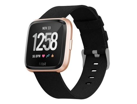 Correa de Lona Simple para Fitbit Versa / Versa 2 / Lite CO-PHÉNIX ALCA09 Talla Negra L